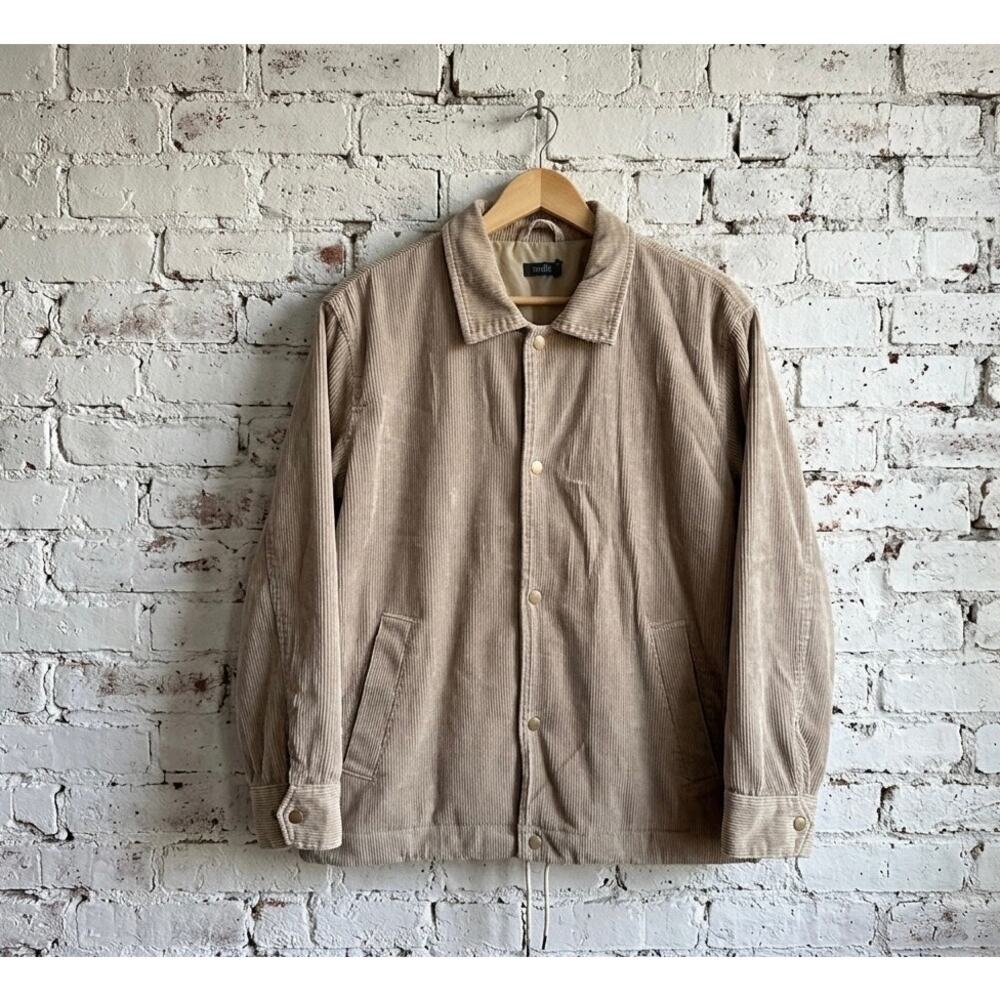 TRUTH Corduroy Coach Jacket Tan Beige Grandpacore Gorpcore Skate Streetwear XL
